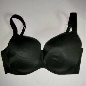 Cacique (Size 42DD) Black Adjustabl Straps Hook Eye Closure All Comfort Bra